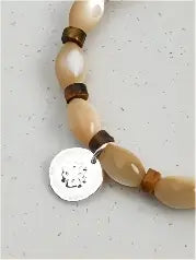 Shell Glow & Brown Shadow Bracelet Miya Atelier