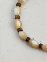 Shell Glow & Brown Shadow Bracelet Miya Atelier