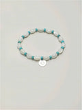 White Luminescence & Turquoise Bracelet Miya Atelier