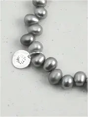Crystal Edge & Grey Pearl Bracelet Miya Atelier