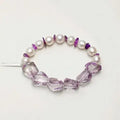 Free-Form Amethyst & Textured Pearl Bracelet Miya Atelier