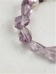 Free-Form Amethyst & Textured Pearl Bracelet Miya Atelier