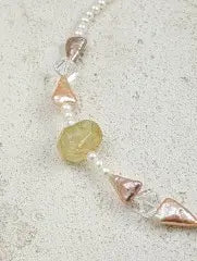 The Iridescent Dawn Stone Necklace Miya Atelier