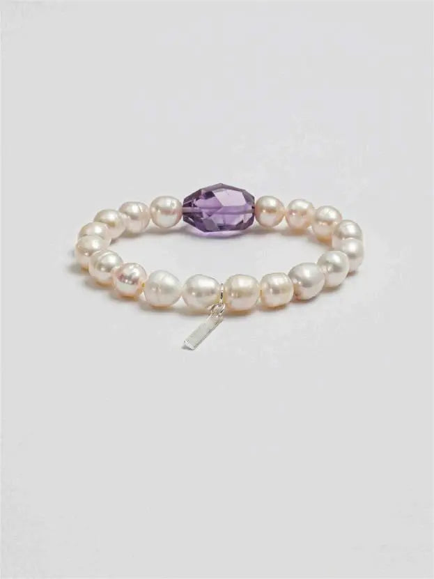 The Dewdrop Amethyst Bracelet Miya Atelier