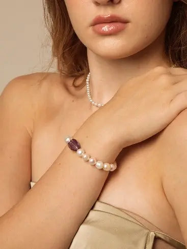 The Dewdrop Amethyst Bracelet Miya Atelier