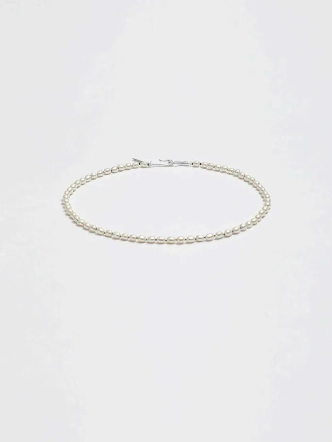 Solo Strand Freshwater Rice Pearl Necklace Miya Atelier