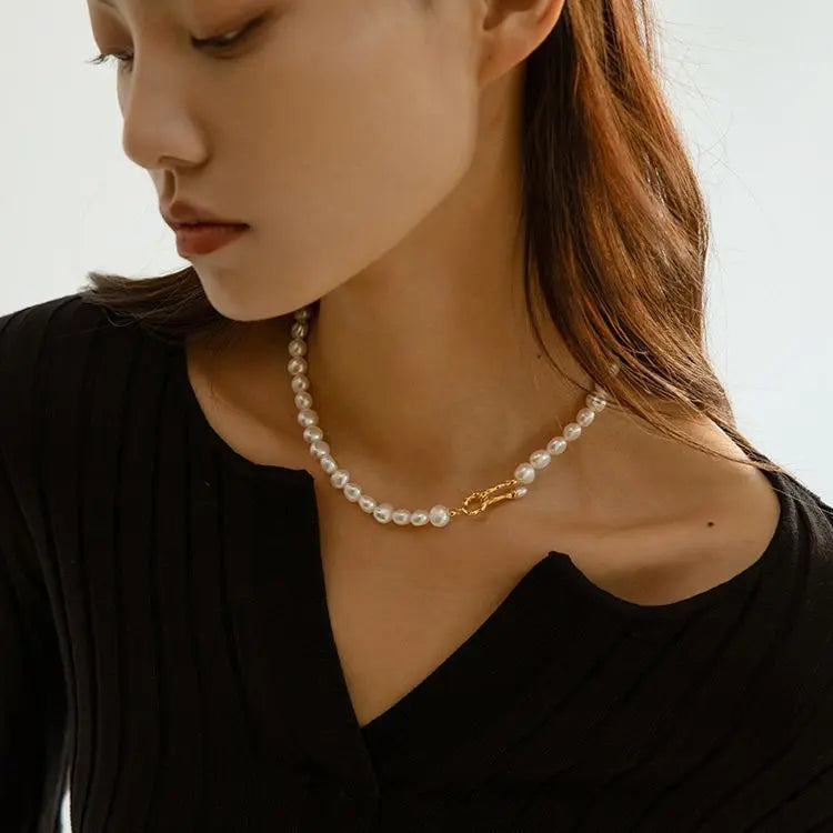 Vintage Baroque Pearl Choker Necklace Miya Atelier-Shenzhen