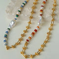 Designer Baroque Pearl Mixed Link Twist Chain Necklace Miya Atelier-Shenzhen