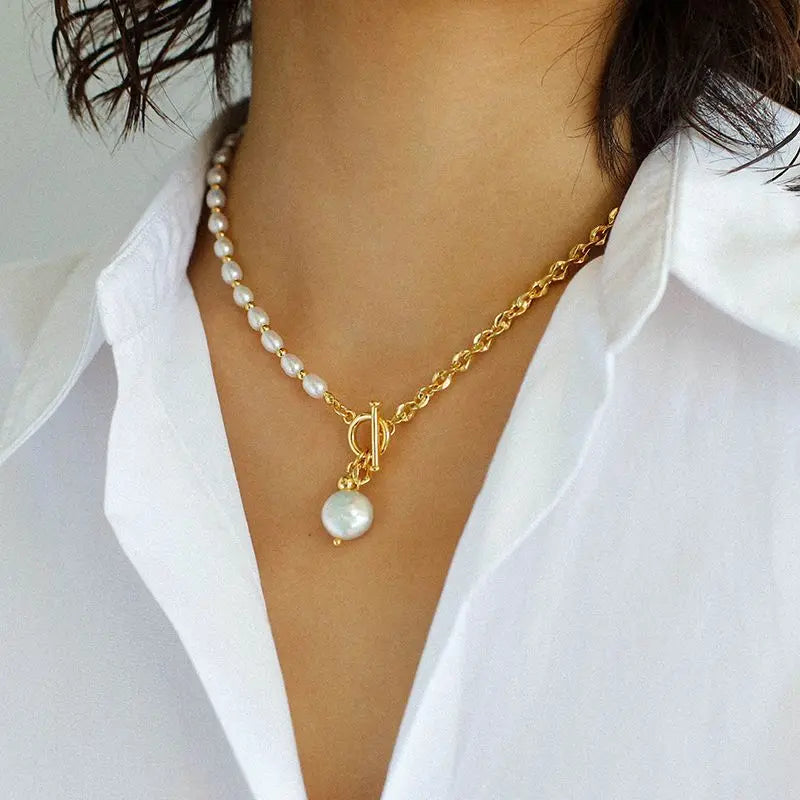 Mixed Link Y-Shaped Choker Necklace Miya Atelier-Shenzhen