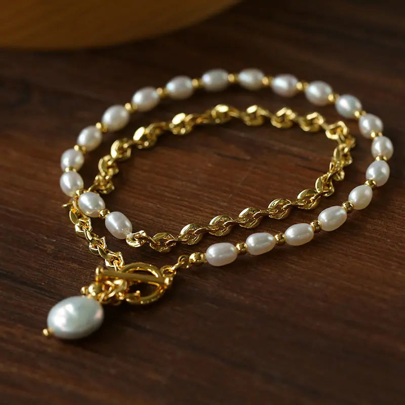 Mixed Link Y-Shaped Choker Necklace Miya Atelier-Shenzhen