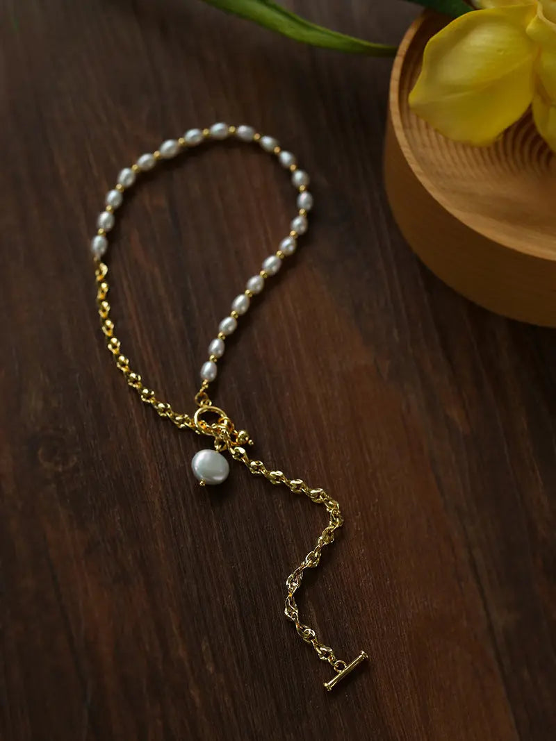 Mixed Link Y-Shaped Choker Necklace Miya Atelier-Shenzhen