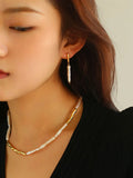 18K Gold Plated Baroque Pearl Earrings, 925 Silver Needles Miya Atelier-Shenzhen