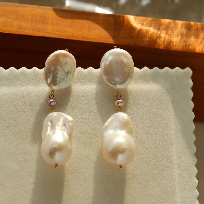Designer Baroque Pearl Drop Earrings Miya Atelier-Shenzhen
