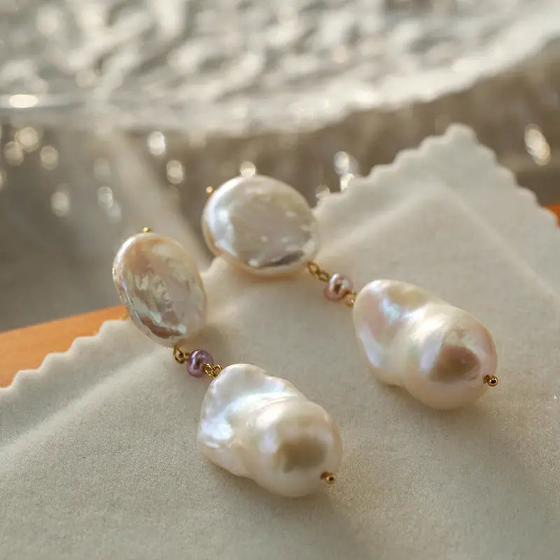 Designer Baroque Pearl Drop Earrings Miya Atelier-Shenzhen