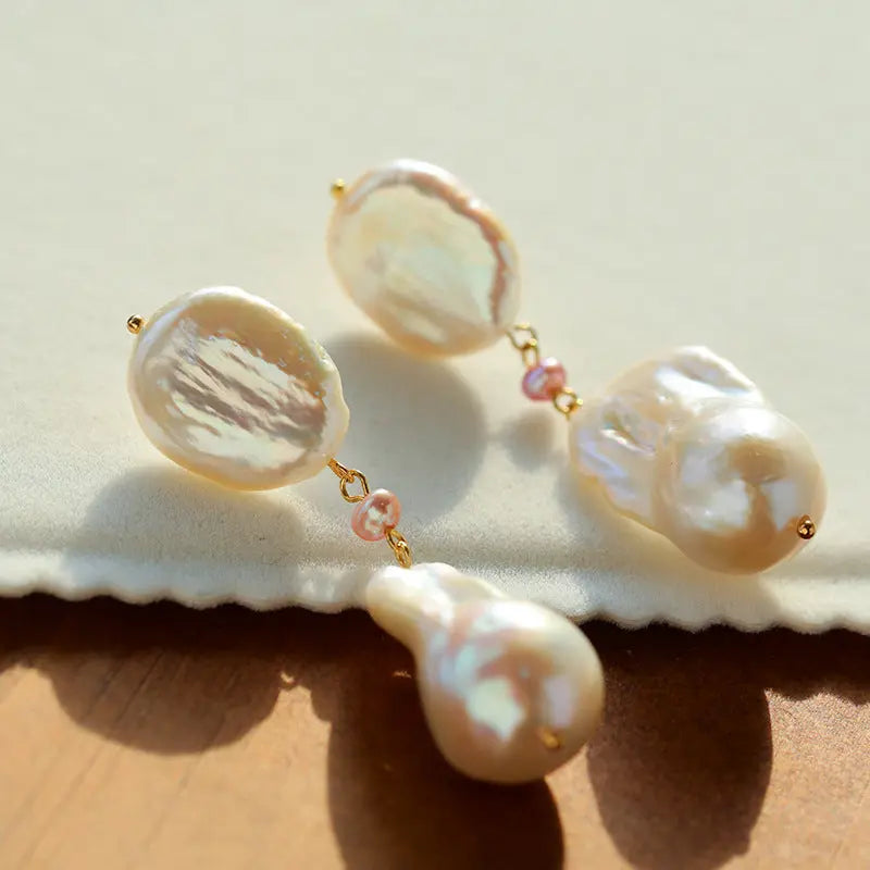 Designer Baroque Pearl Drop Earrings Miya Atelier-Shenzhen