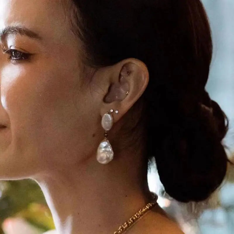 Designer Baroque Pearl Drop Earrings Miya Atelier-Shenzhen