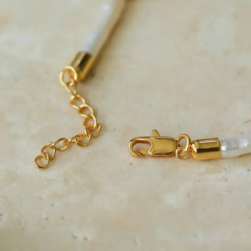 Stick Baroque Pearl Bracelet, 18K Gold Plated Miya Atelier-Shenzhen