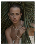 Old Hollywood Glamour: Lava Gold & Pearl Necklace Miya Atelier-Shenzhen