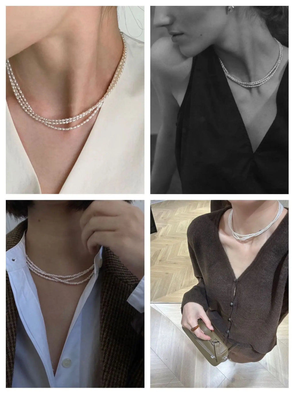 Triple-Layer Mini Freshwater Pearl Choker Miya Atelier-Shenzhen