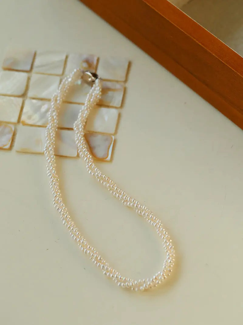 Triple-Layer Mini Freshwater Pearl Choker Miya Atelier-Shenzhen