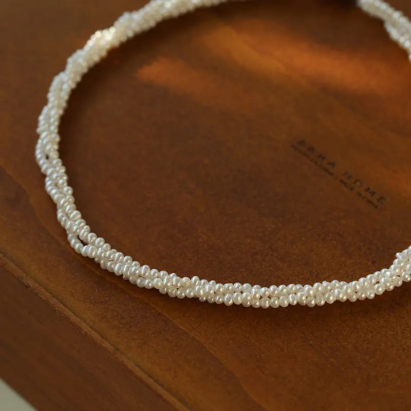 Triple-Layer Mini Freshwater Pearl Choker Miya Atelier-Shenzhen