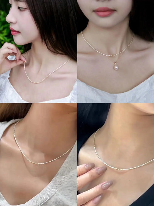 Cat‘s Eye Gold Bead & Rice Pearl Choker Miya Atelier-Shenzhen