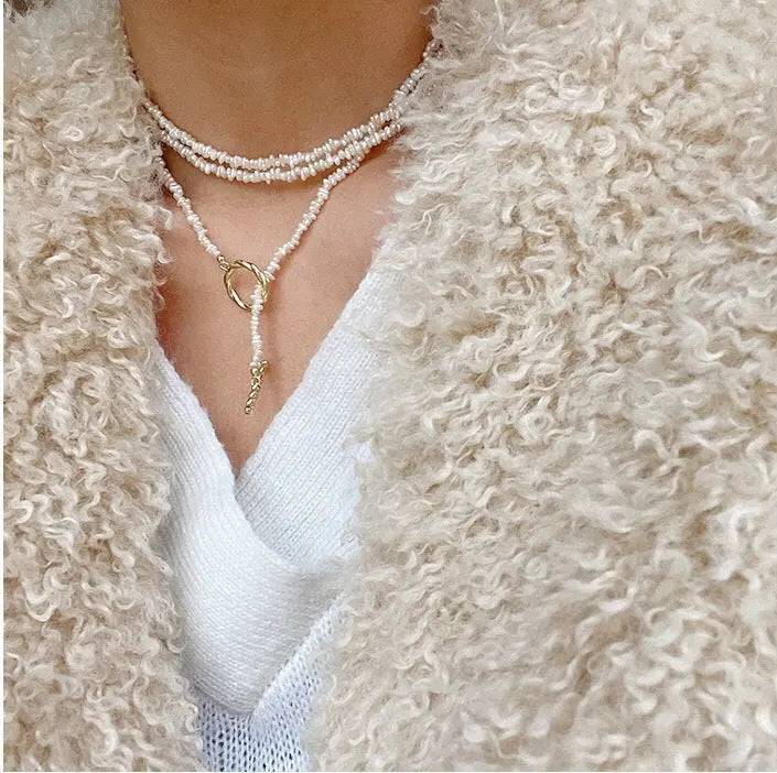 Extra-Long Versatile Freshwater Pearl Sweater Chain