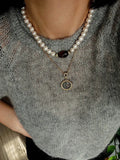 Natural Stone & Freshwater Pearl Short Necklace Miya Atelier-Shenzhen