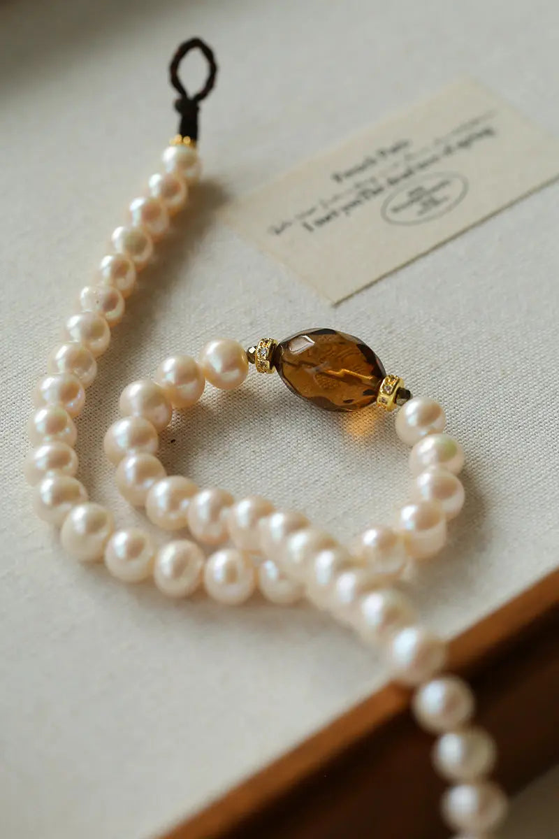 Natural Stone & Freshwater Pearl Short Necklace Miya Atelier-Shenzhen
