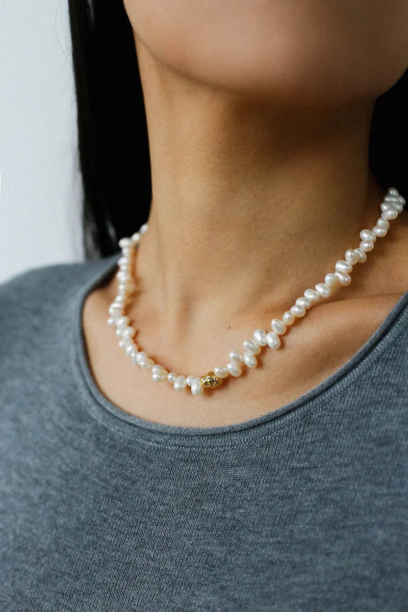 18K Gold Plated Baroque Pearl Necklace Miya Atelier-Shenzhen