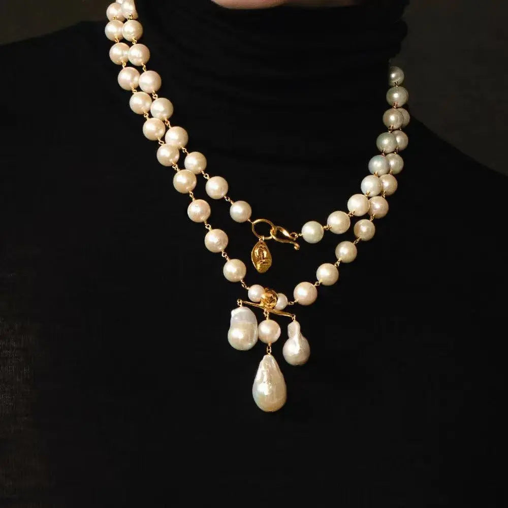 Vintage Baroque Pearl Long Necklace Miya Atelier-Shenzhen