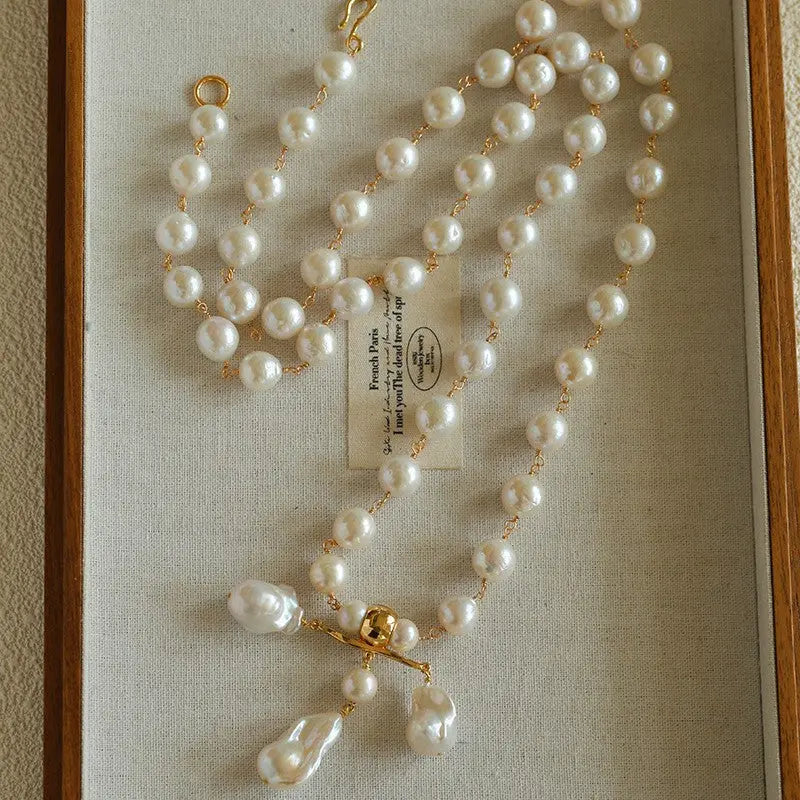 Vintage Baroque Pearl Long Necklace Miya Atelier-Shenzhen