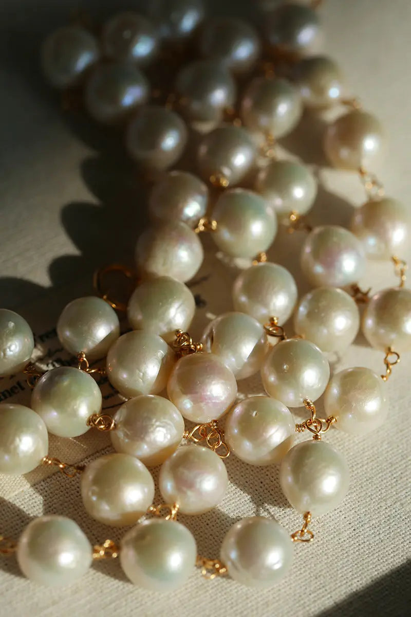 Vintage Baroque Pearl Long Necklace Miya Atelier-Shenzhen