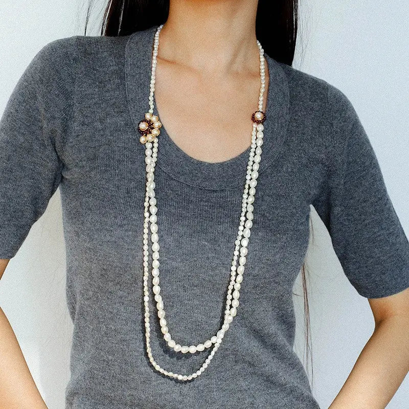 Vintage Court Style Multi-Strand Sunflower Necklace Miya Atelier-Shenzhen