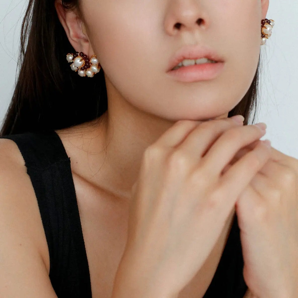French Style Vintage Open Back Earrings Miya Atelier-Shenzhen