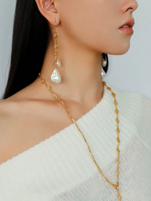 18K Gold Plated Filigree Pearl Earrings Miya Atelier-Shenzhen