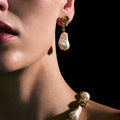 Vintage Twisted Knot Baroque Pearl Earrings Miya Atelier-Shenzhen