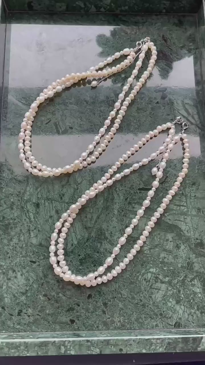 Adjustable Double-Layer Strand Freshwater Pearl Necklace